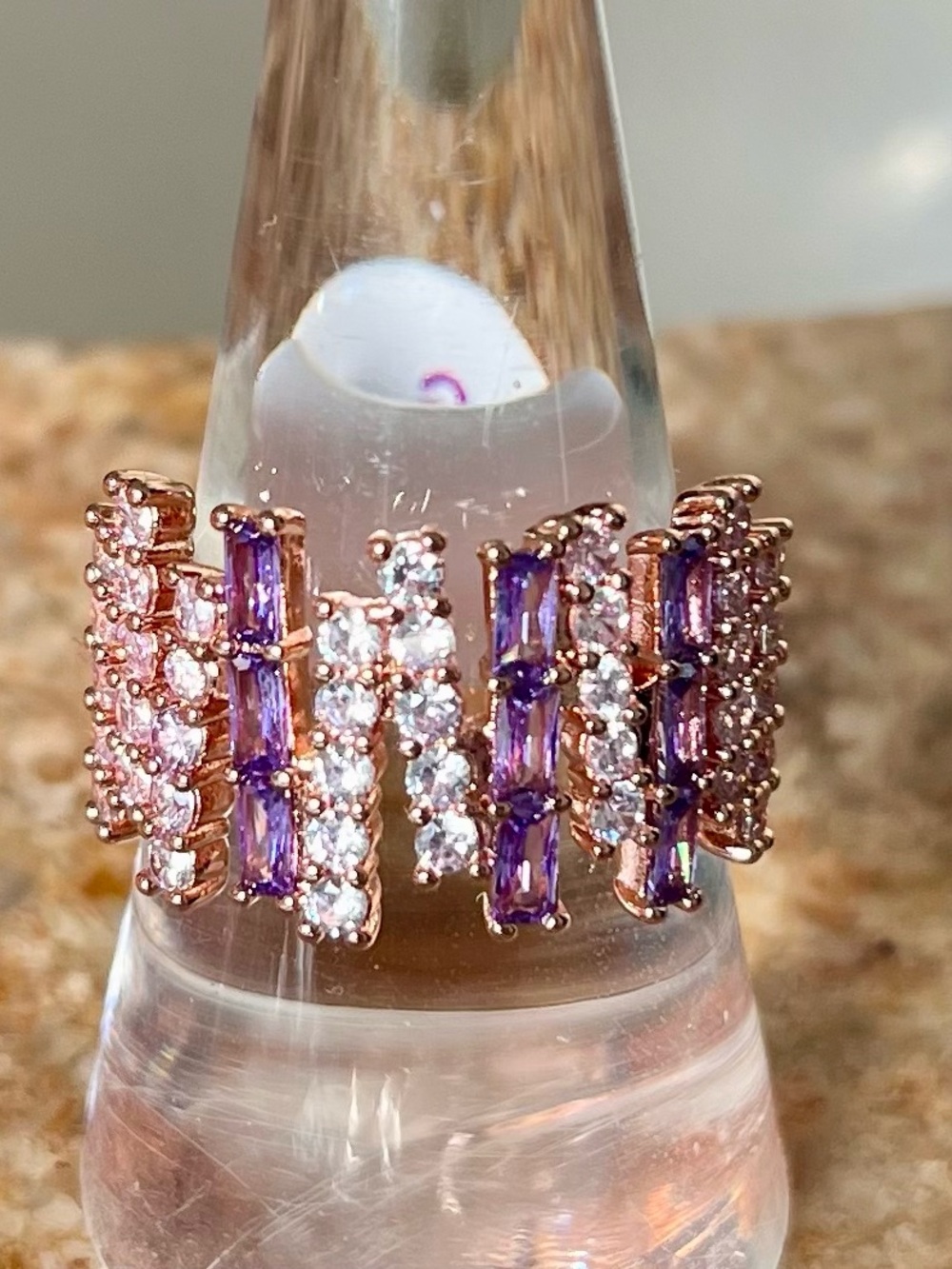 BP RG72124 Daylight Symphony Purple & Lavender Topaz on RG Sz 9 Ring